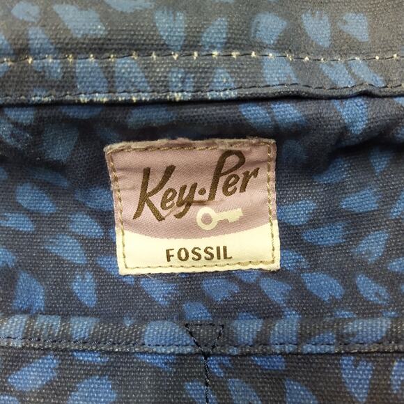 Fossil Key Per Multicolor Coated Canvas Stripe Double Handle Tote Shoulder Bag - Picture 12 of 15